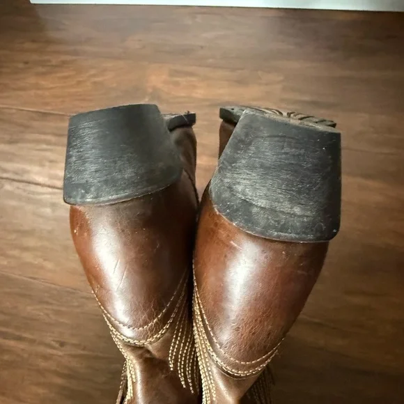 Laredo Tori Western Classic Brown Leather Cowboy Boots-Size 7.5 - Picture 8 of 11